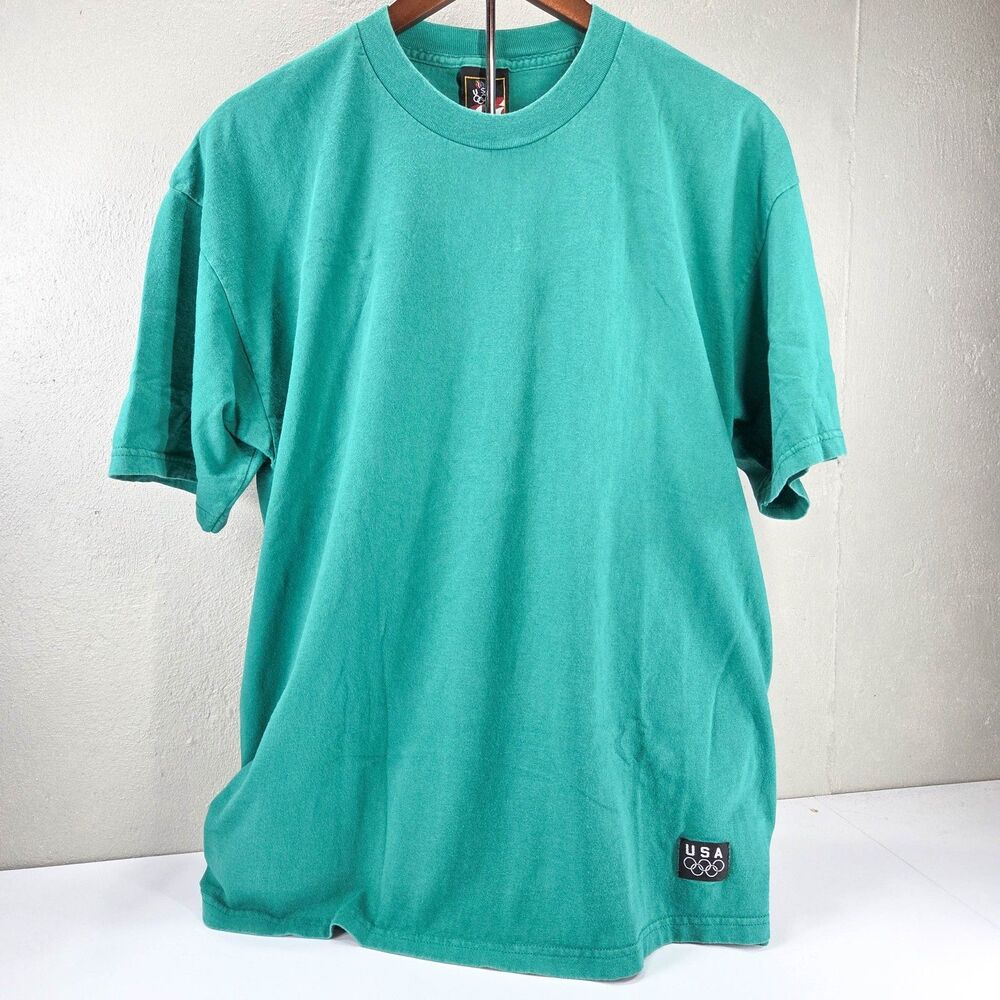 Vintage 90s JCPenney USA Olympic Ring Blank T-Shirt Sz XL